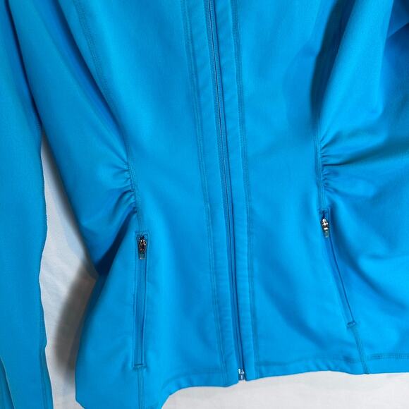Zella Teal Active Jacket Stretch Fit Chill Vibes Core Aesthetic Zip up goals M - Picture 3 of 5